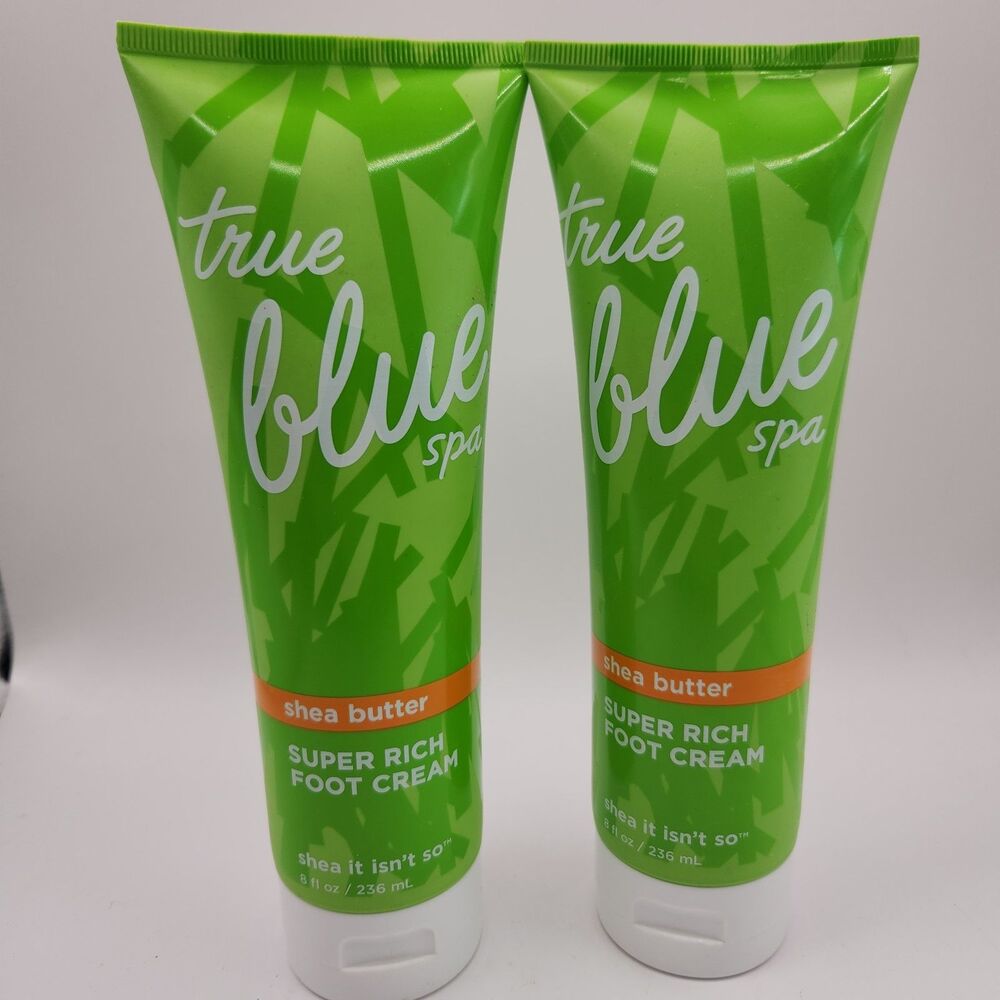 2 Bath & Body Works True Blue Spa Super Rich Foot Cream 8oz Each Retired